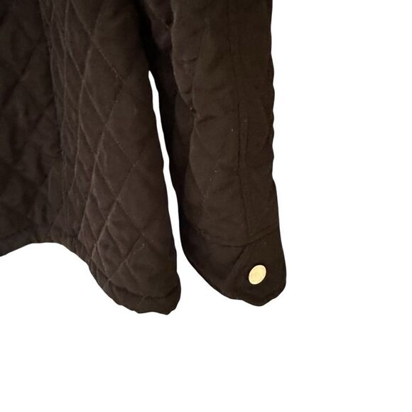 London Fog ~ Black quilted jacket w/ hood ~ size XL - Picture 6 of 14